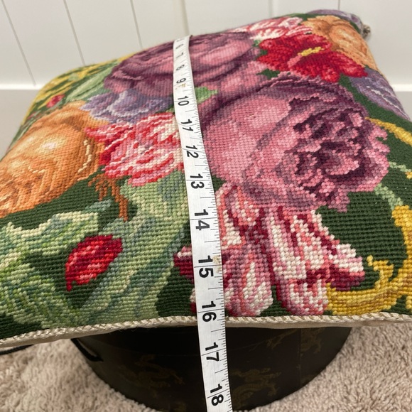 Vintage Needlepoint Pillow - Picture 4 of 4